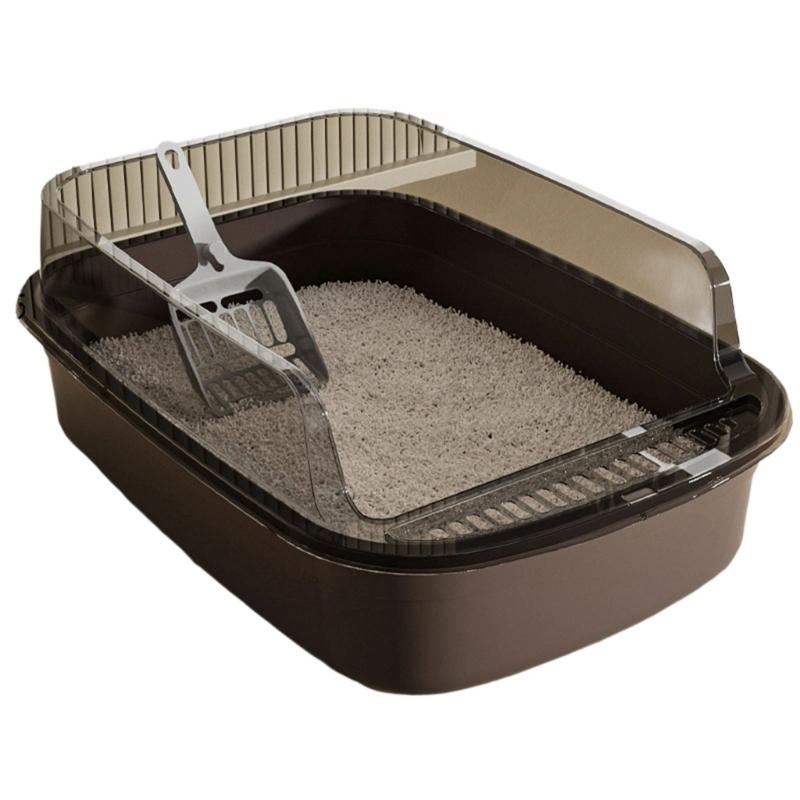 Large Cats Toilet Box For Pet Cats Households with Ventilation System And Removable Part Easy To Clean Litter Box