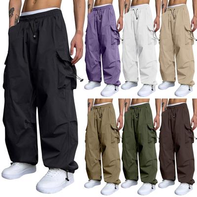 Herren-Jogginghose, Arbeitskleidung, lässige Fallschirm-Jogginghose mit hoher Taille, Herren-Jogginghose, Freizeithose, Freizeitkleidung