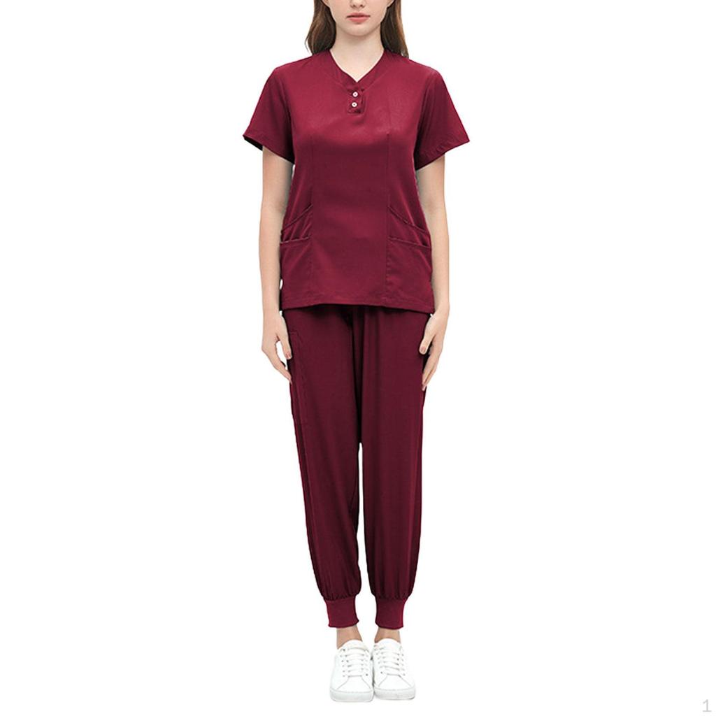 Care Peeling Set, Work Clothes, Soft, Breathable, Elastic Waist, Nurse Clothing, Top And
