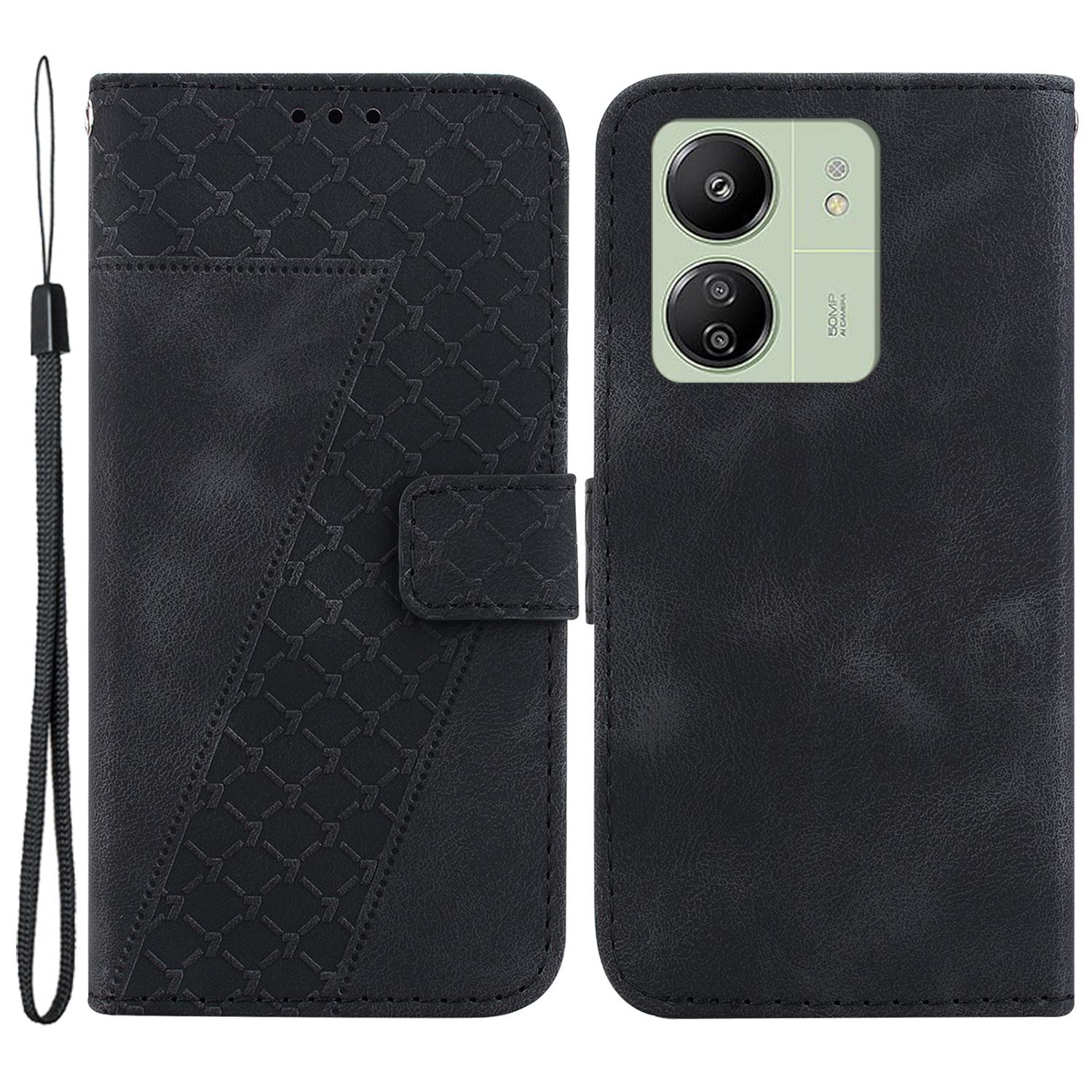 

For Xiaomi Redmi 13C 4G/13C 5G/Poco C65 4G/Poco M6 5G/13R 5G Case PU Leather Wallet Stand Imprinted Phone Cover A