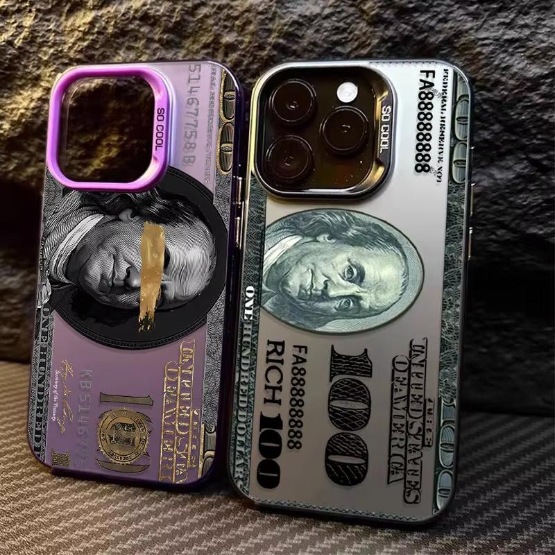 USD Dollar Popular Design PC Case for iPhone 15 16E 16 11 14 13 12 Pro Max XS X XR Plus 8 7 SE Shockproof Matte Hard Cover
