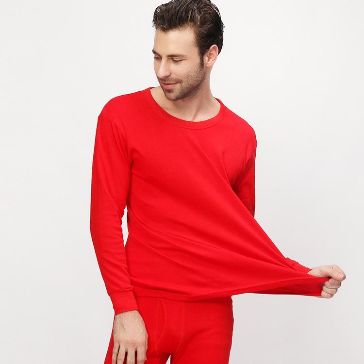 

Мужской красный хлопковый осенний комплект нижнего белья Congji Bird для свадеб 3XL