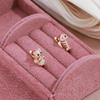 Kinel Cute Cat Drop Earrings For Women Zircon Full Paved Romantic Party Stud Earring Gift