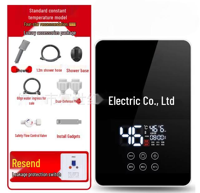 Instant 6000W Electric Water Heater for Homes, Apartments, Hotels - Fast Hot Water Solution