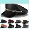 Duckbill Cap For Women Pu Leather Winter Fashion Casual Sun Protection Stylish Accessory