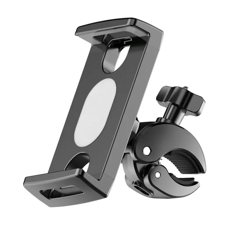 Bike Mobile Phone Holder Waterproof 360 Rotation Motorcycle Car Cell Phone Case Mobile Mount Metal Phone Holder for Motorcycle чёрный