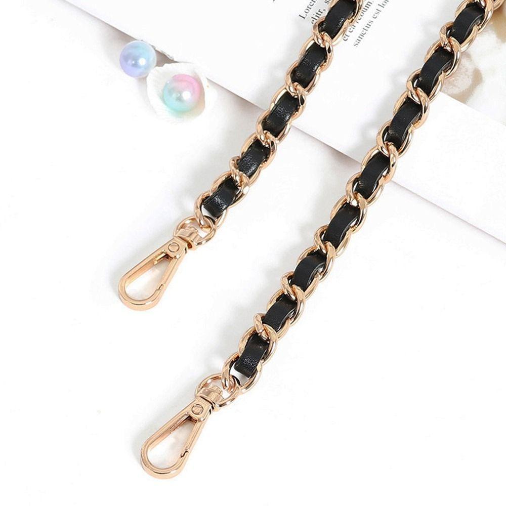 Straps Replacement PU Leather Shoulder Bag Strap Bag Chain Metal Braided Chain Bag Accessories