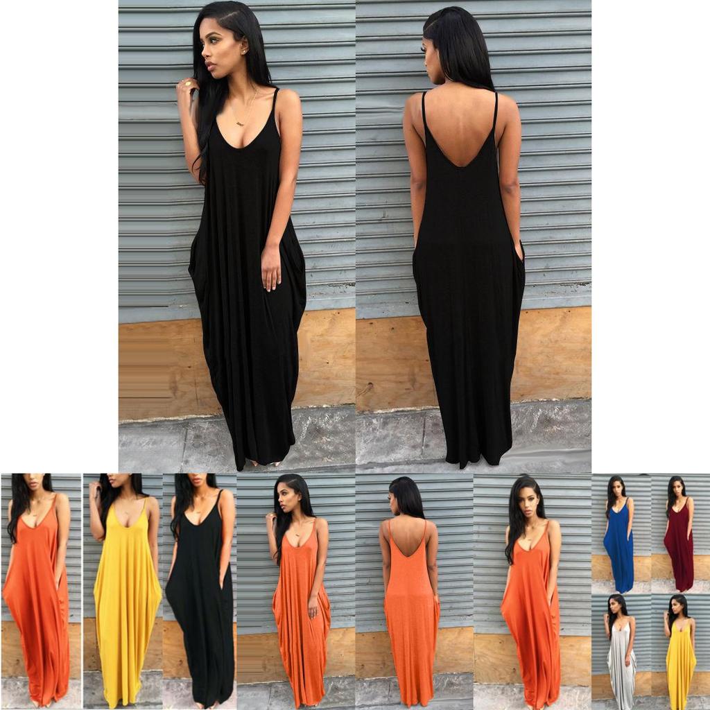Plus Size Women's Boho Long Maxi Dress For Elegant Beach Holiday Parties