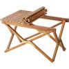 Azumaya Folding Table SS Brown W65 x D45 x H40