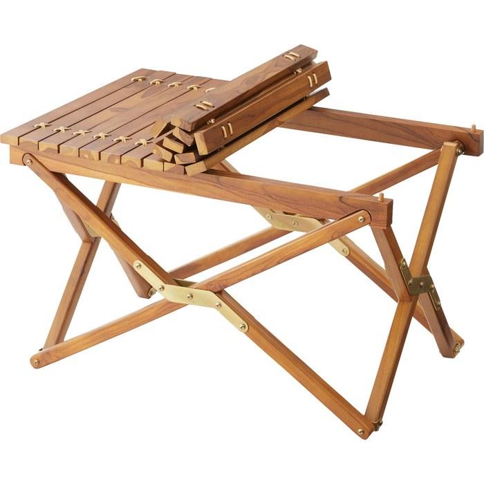 Azumaya Folding Table SS Brown W65 x D45 x H40
