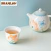 2pc/lot Hand-painted Hibiscus Flower Teacup Traditional Tea Bowl Mug Tea-tasting Smelling Cup Jianzhan Master Cups Tea Set 55ml