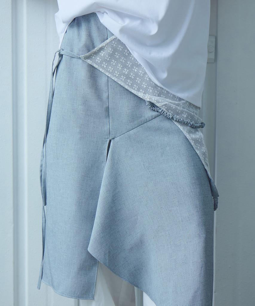Piiipi Origami Apron Two-Way Halterneck Dress_Blue