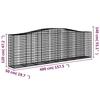VidaXL 4x Arched Gabion Baskets Arched Gabion Cages Gabion Walls Garden Fences Terrace Outdoor 3145971