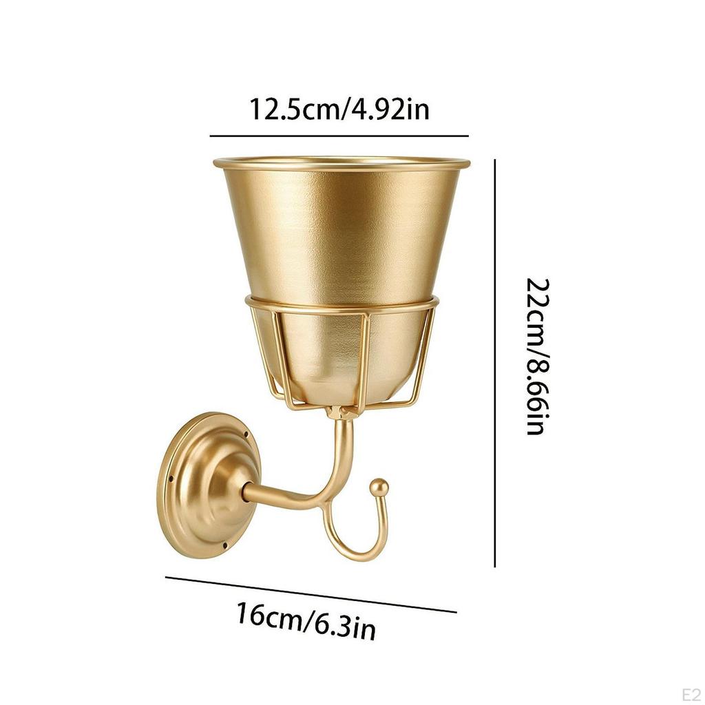 Vase für Blumen Hängendes Gefäß Organizer Kreativ Vielseitig Metall Pflanzenhalter Eingangsbereich