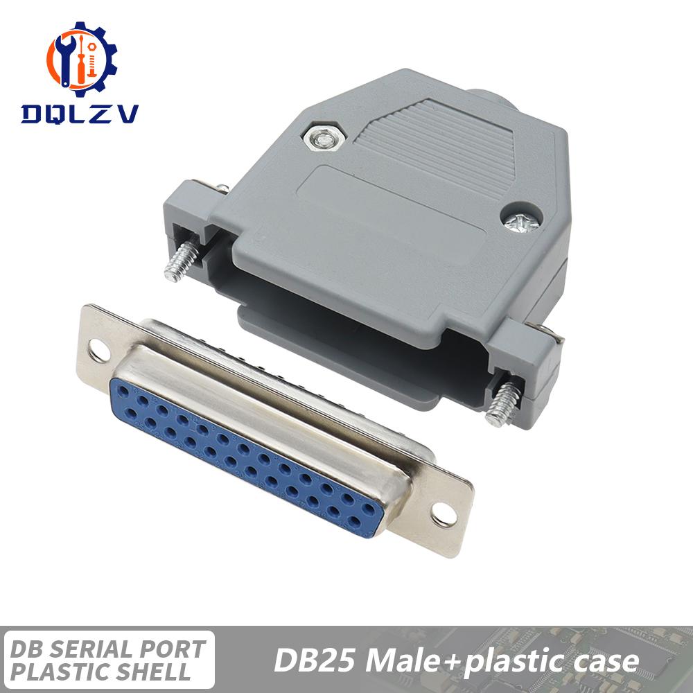 DB15 DB25 DB9 DB37 Parallel Serial Port Fmale/Male Solder Connector+Plastic Assemble Shell Cover 37 9 15PIN VGA Adapter