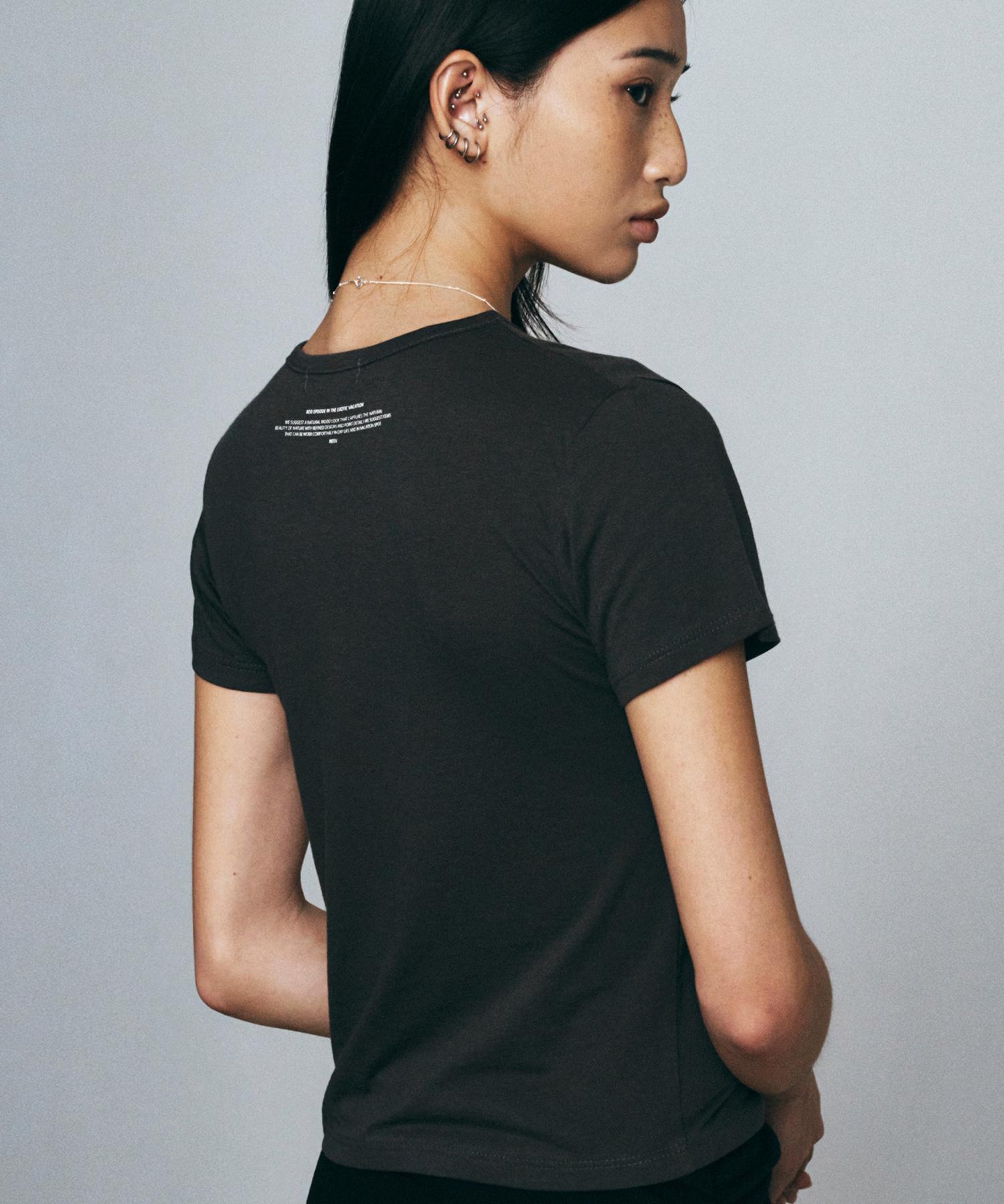 Nive Plain Round Slim Fit T-Shirt (Charcoal) Free