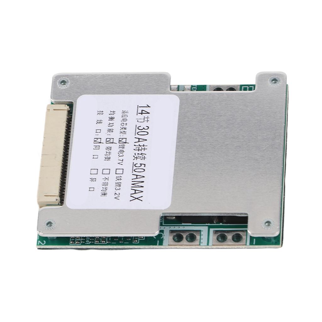 14S 50V 30A Lithium Battery Protection Board BMS PCB Board with Balance Charging
