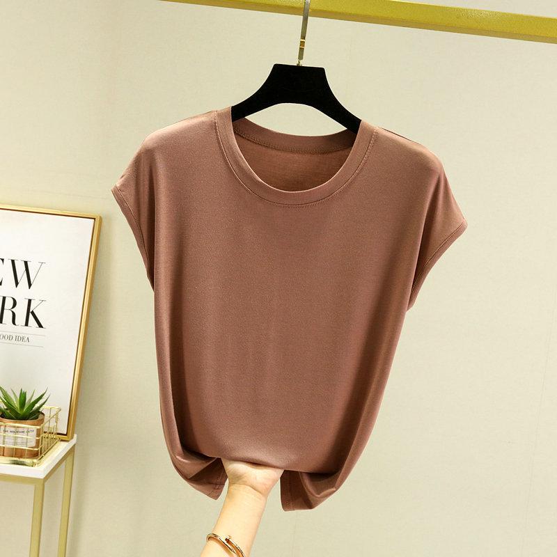 Modal Short Sleeve Slimming Undershirt – Summer 2023 Fashionable Plus Size Half Sleeve Top