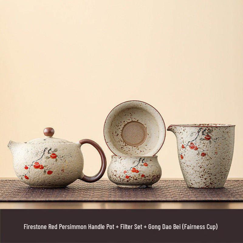 Tea Ceremony Set with Flint Red Gongdao Cup