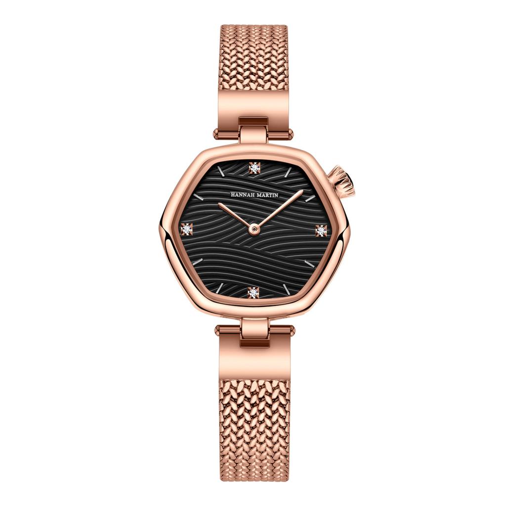 New ultra-thin niche minimalist waterproof hexagonal Japanese movement women's watch