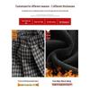 Women's High-Waisted Black & Gray Plaid Wide-Leg Pants - Slimming Casual Fit, Autumn/Winter Collection, Petite Size, Plus Velvet.