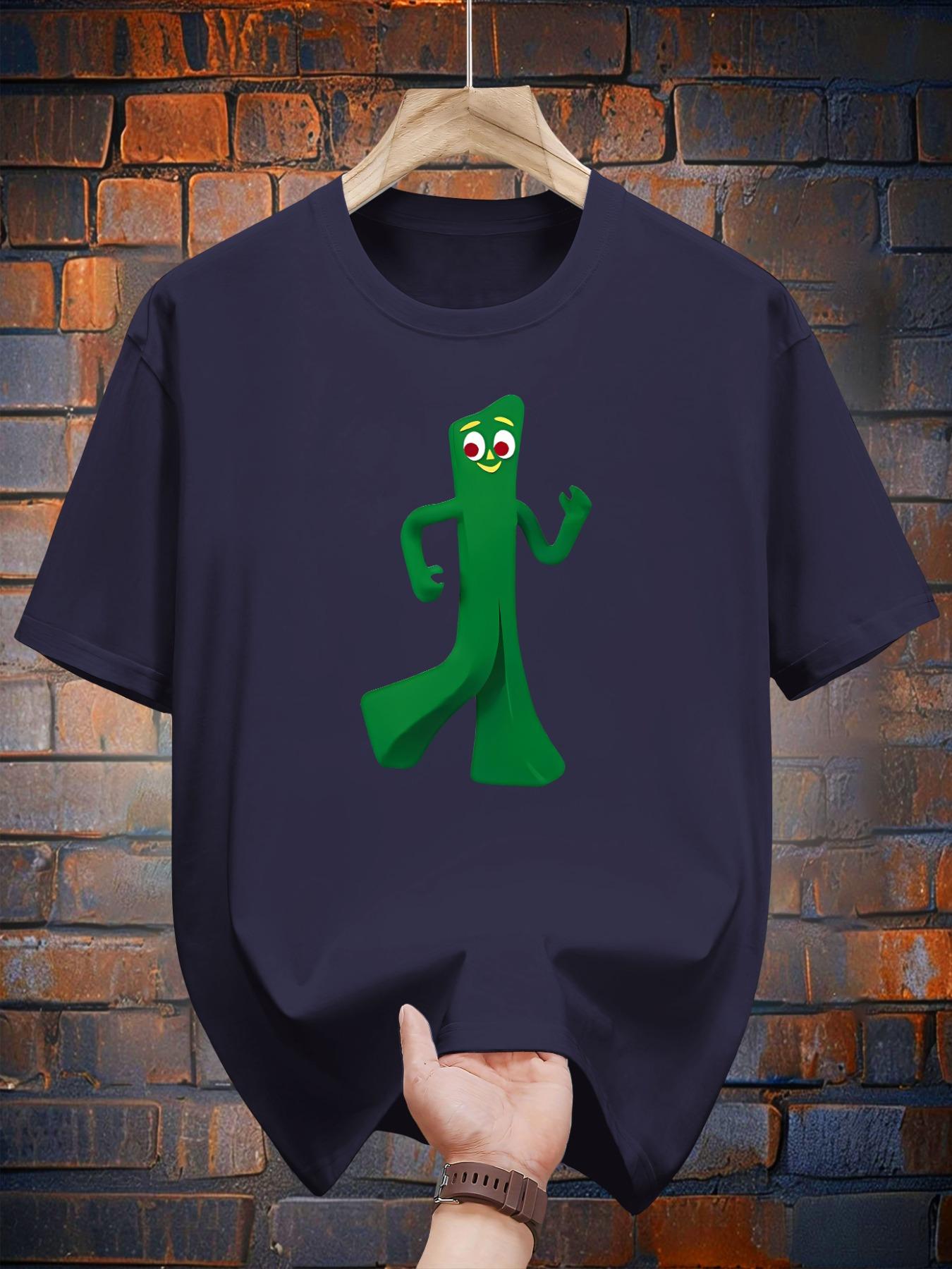 

200g 100% Cotton Print Short Sleeve T-shirt - Green Gummy Bear Design XXXL