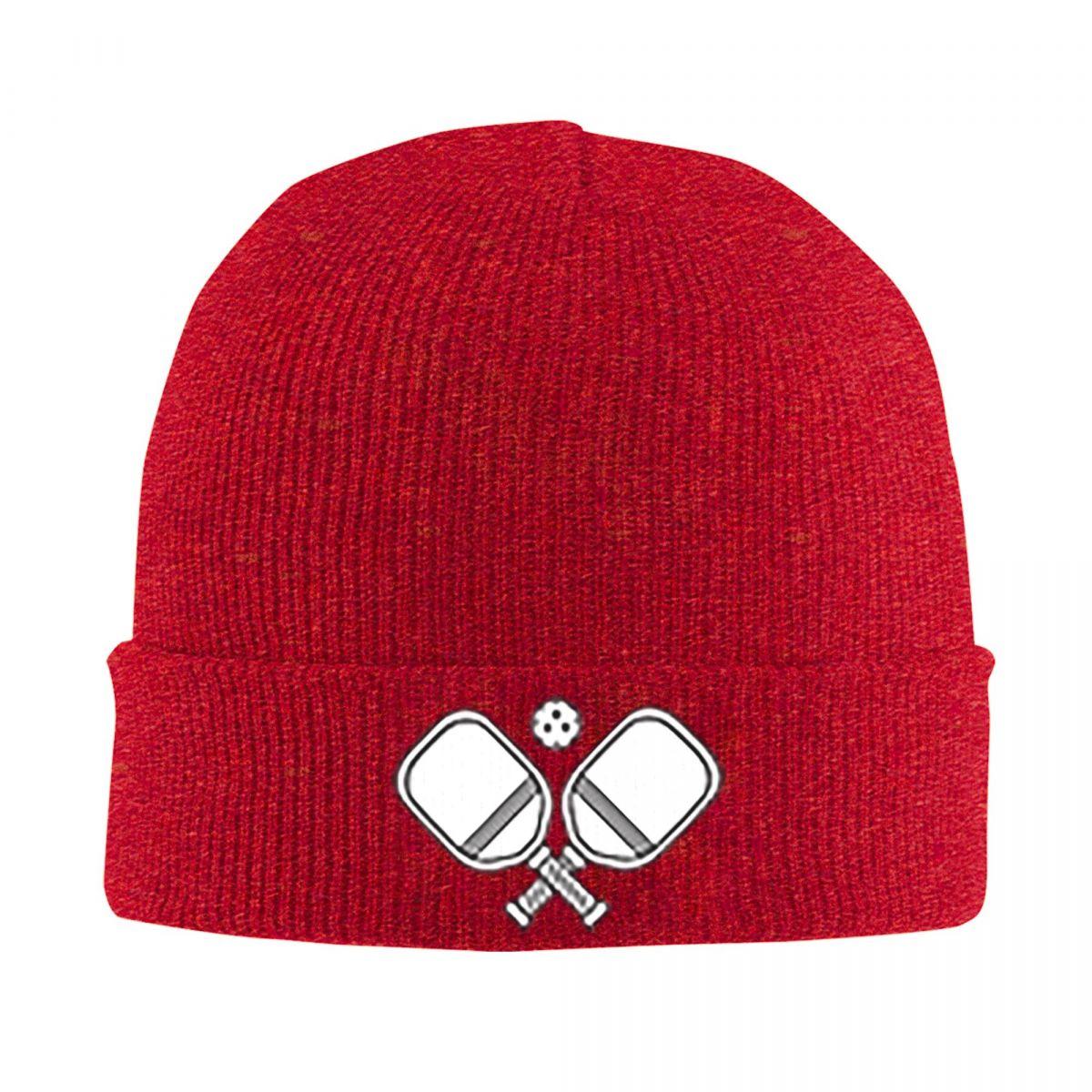 

Pickleball Warm Knitted Cap Fashion Bonnet Hat Autumn Winter Outdoor Beanies Hats for Men Women Adult One Size