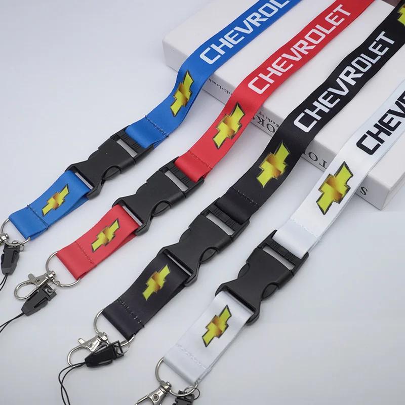 Porte-clés de voiture Porte-badges Lanière Porte-carte d'identité Support de cou pour Chevrolet Aveo Matiz Cruze Malibu Orlando Spark Sail S10