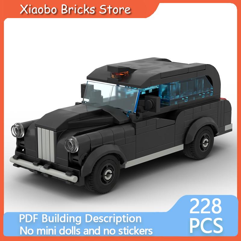 Interesting Toys Black City Service Car Model Moc Building Bricks Retro Car Modular Technology Gifts Holiday Assemble Children Toys Suit