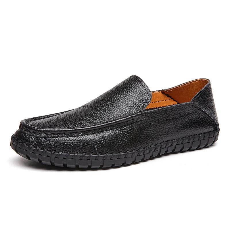 Fashion Brand Men'S Breathable And Anti Slip Loafers For Spring, New Men'S Comfortable Soft Soled Handmade Stitched Casual Shoes