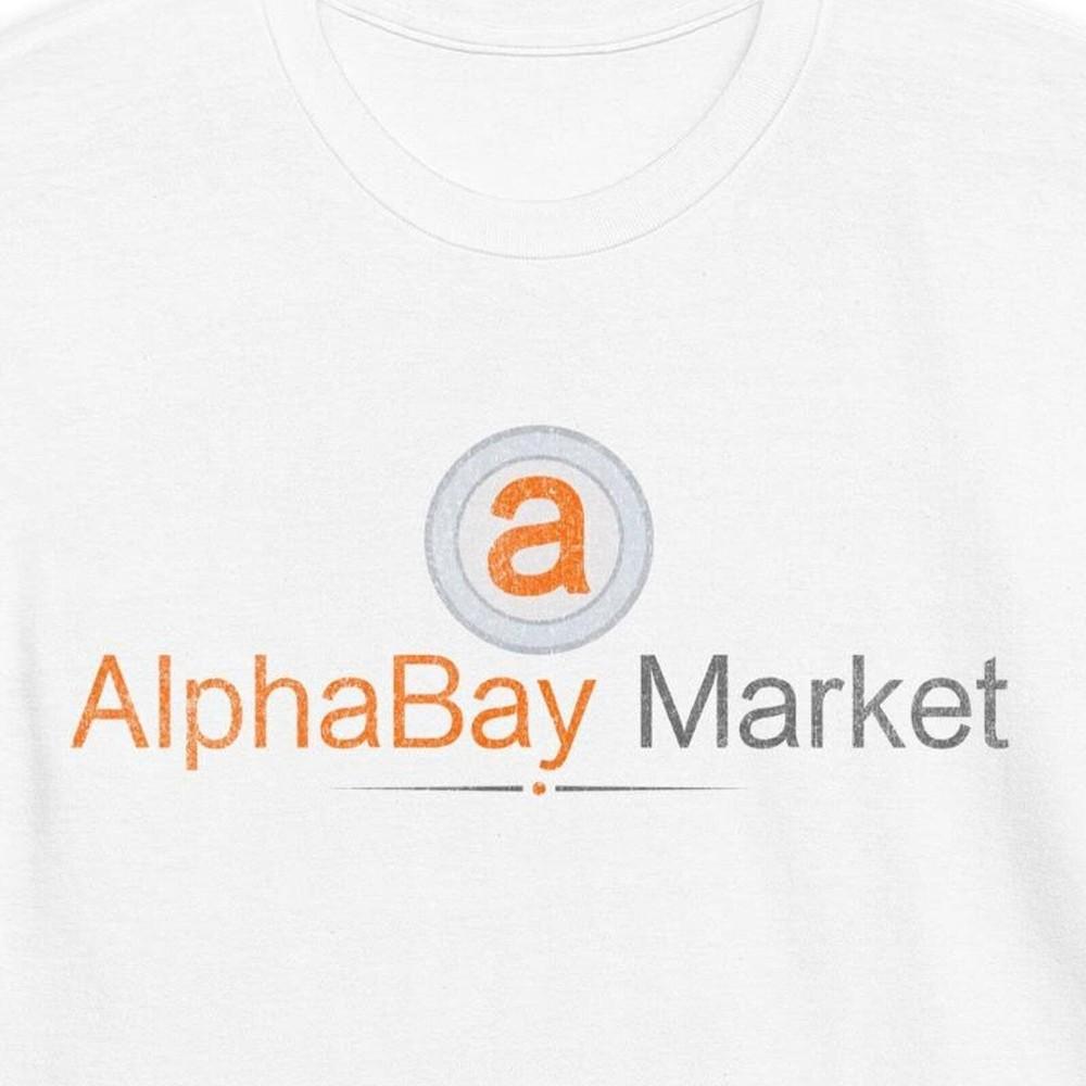 AlphaBay Market Anonymous Dark Web Marketplace Logo Promo Vintage Washed T-shirt Unisex T-Shirt M