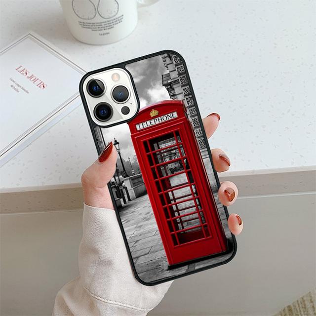 Telephone Box London Union Jack Phone Case For iPhone 17 Air 13 12 14 15 16  Cover For Apple Pro Max 6S Plus
