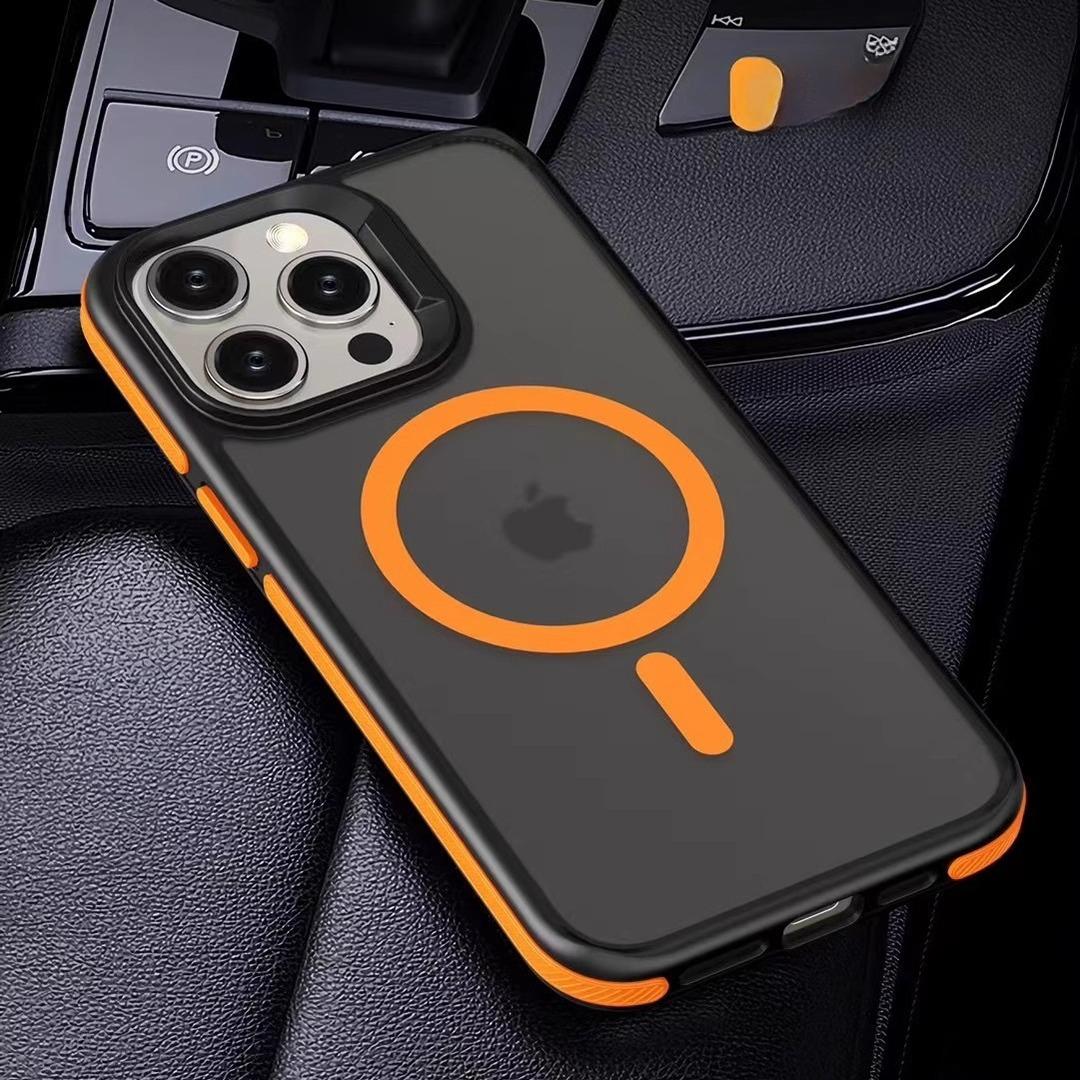 

Applicable To IPhone 16 Mobile Phone Case Magnetic Suction Apple 14 Airbag Anti Fall 15promax Anti Slip Full Inclusive Skin Feeling Scrub iPhone 16