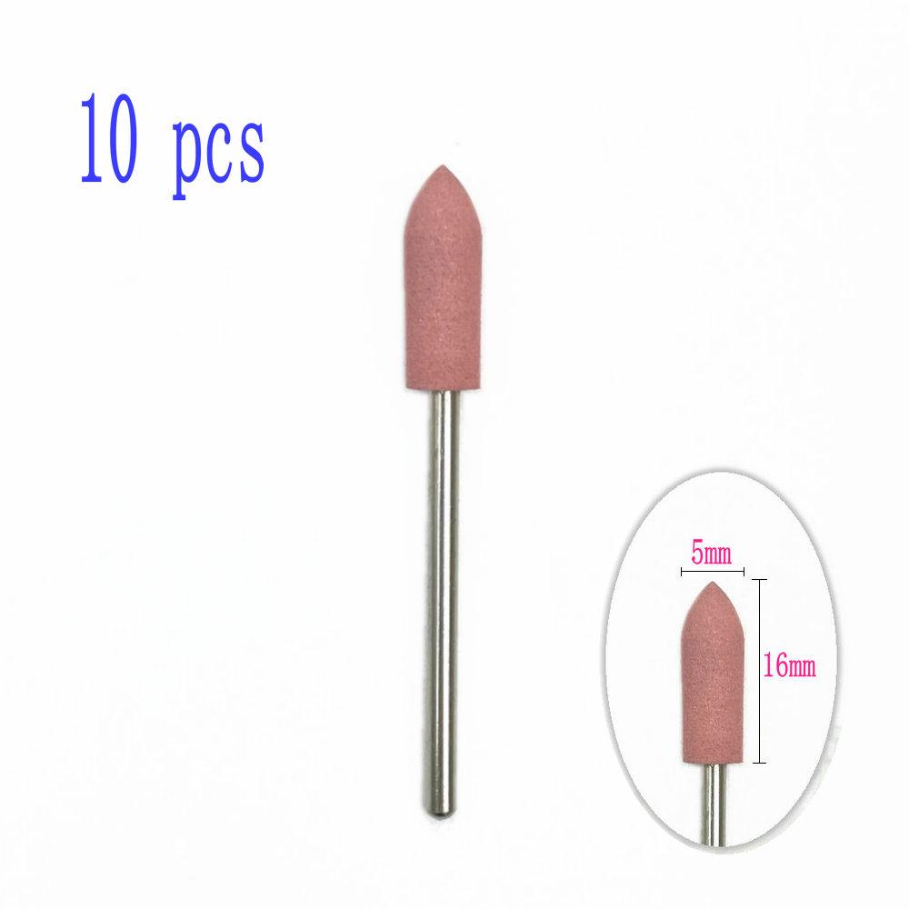 6pcs/10pcs Silicone Rubber Dental Polishing Polisher Grinders Nail Drill Bits for Electric Manicure 2.35mm Shank