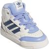 adidas Originals Drop Step Se Comfortable Versatile Anti-Kick Shock Absorbing High-Top Walking Shoes Baby Shoes White Blue IH2184