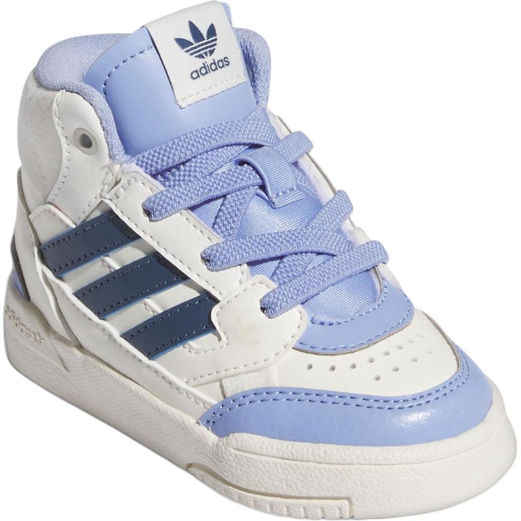 adidas Originals Drop Step Se Comfortable Versatile Anti-Kick Shock Absorbing High-Top Walking Shoes Baby Shoes White Blue IH2184