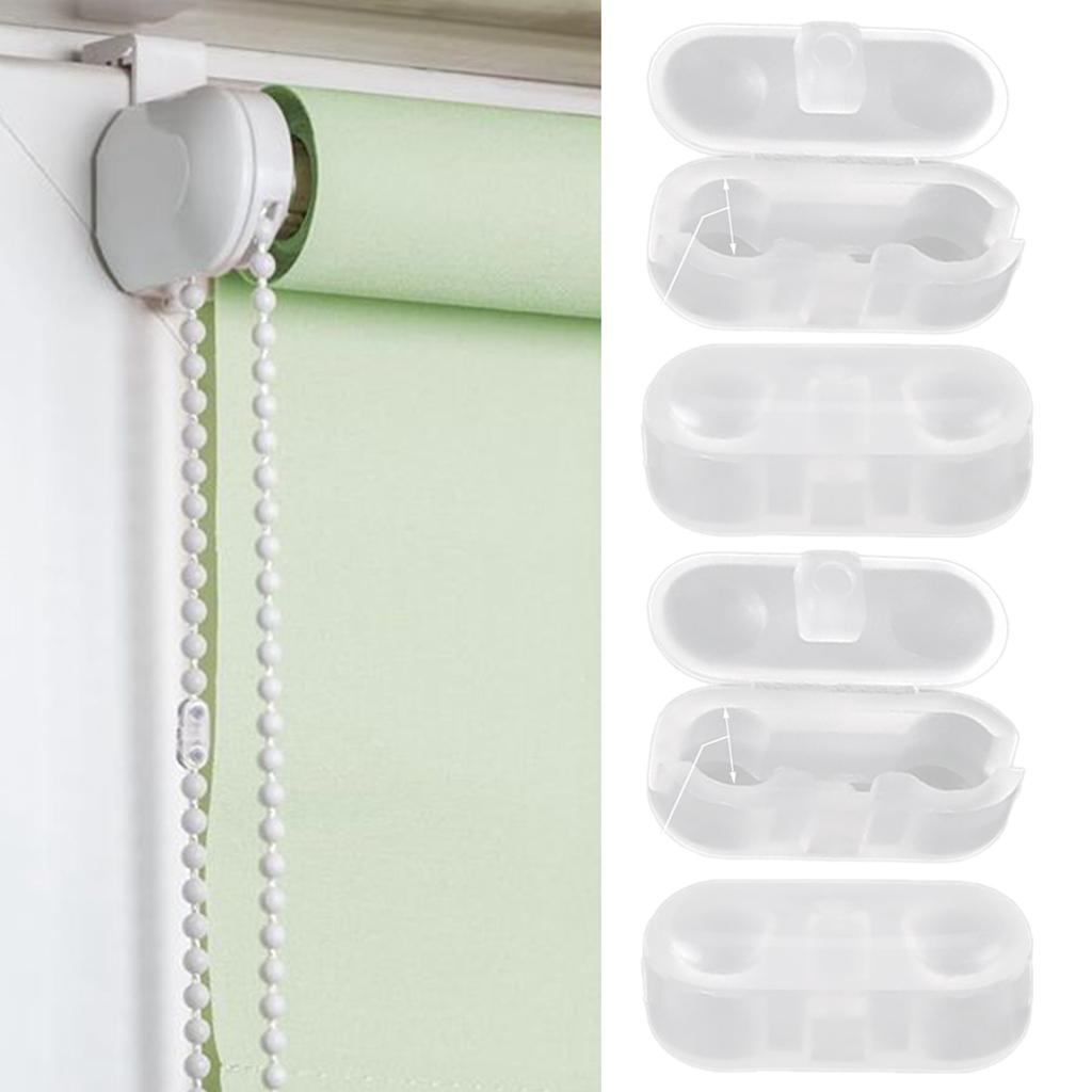 30/300PCS Clear Bead Chain Stops for Vertical Blinds Adjustable Curtain Chain Clips Replacement Parts