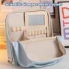Große wasserdichte Kosmetiktasche zum Aufstellen mit Spiegel für Damen, Reise-Make-up-Aufbewahrungs-Organizer