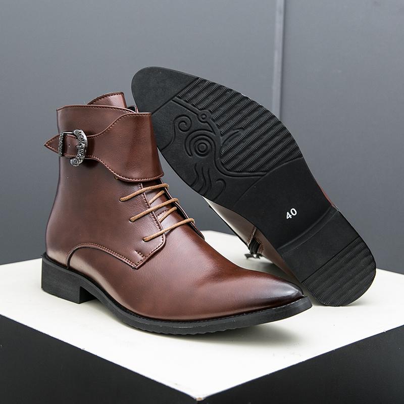 Fashion 2025Men Casual Ankle Boots Black and Brown Luxury Business Fashion Short Boots Formal Men Walking Chelsea Boots Plus Sizes 38-46