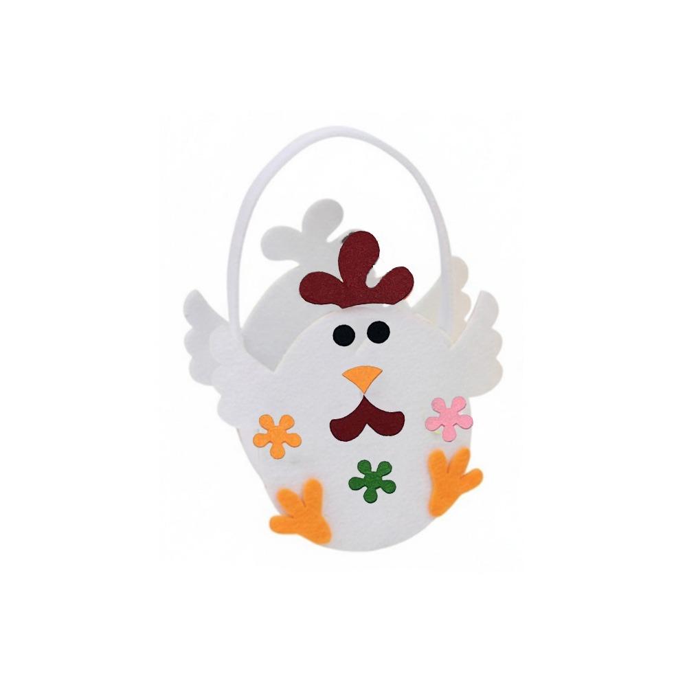 Cartoon Easter Felt Basket Cute Candy Gift Bag Multi-functional Rabbit Egg Basket  Easter Egg