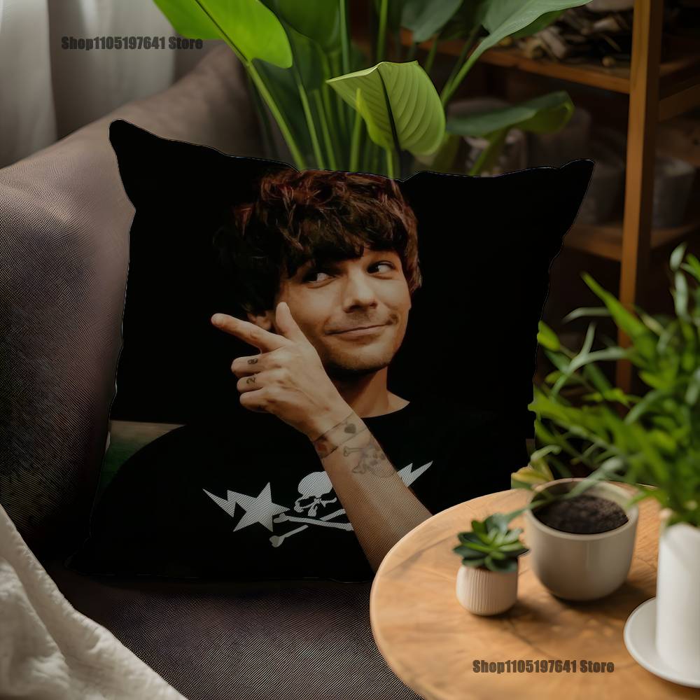 Louis T-TomlinsonS Singer Pillow Case For Sofa Decor Car Office Room Printing Cushion Cover Decorations and Protector