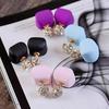 2022 Cartoon Candy Color Chocolate Pearl & Rhinestone Earrings, Korean Style B239
