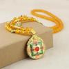 Round Pendant Golden Necklace: Women's Light Luxury Fashion Sweater Chain