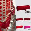Red Silk Wedding Staircase Drape