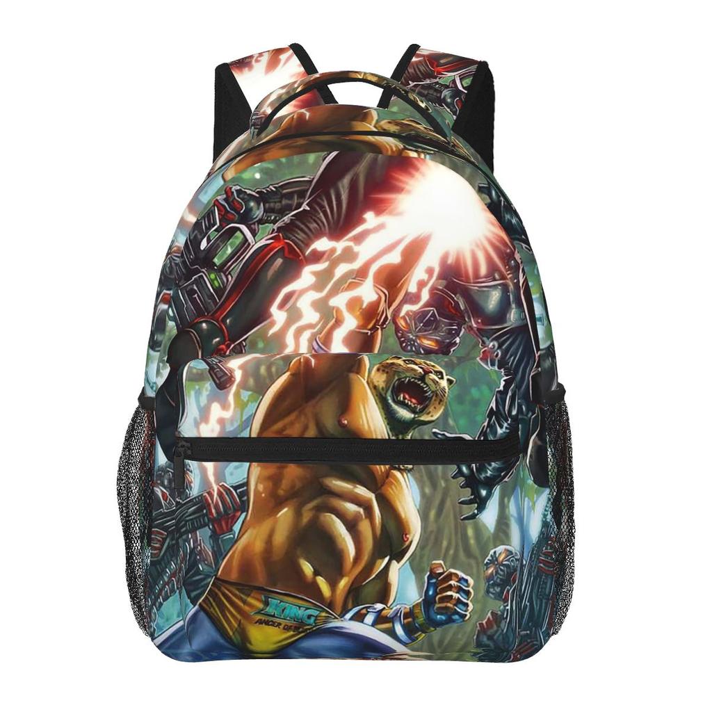 TEKKEN King Game Anime Backpacks Boys Girls Bookbag Children School Bags Cartoon Travel Rucksack Shoulder Bag Large Capacity