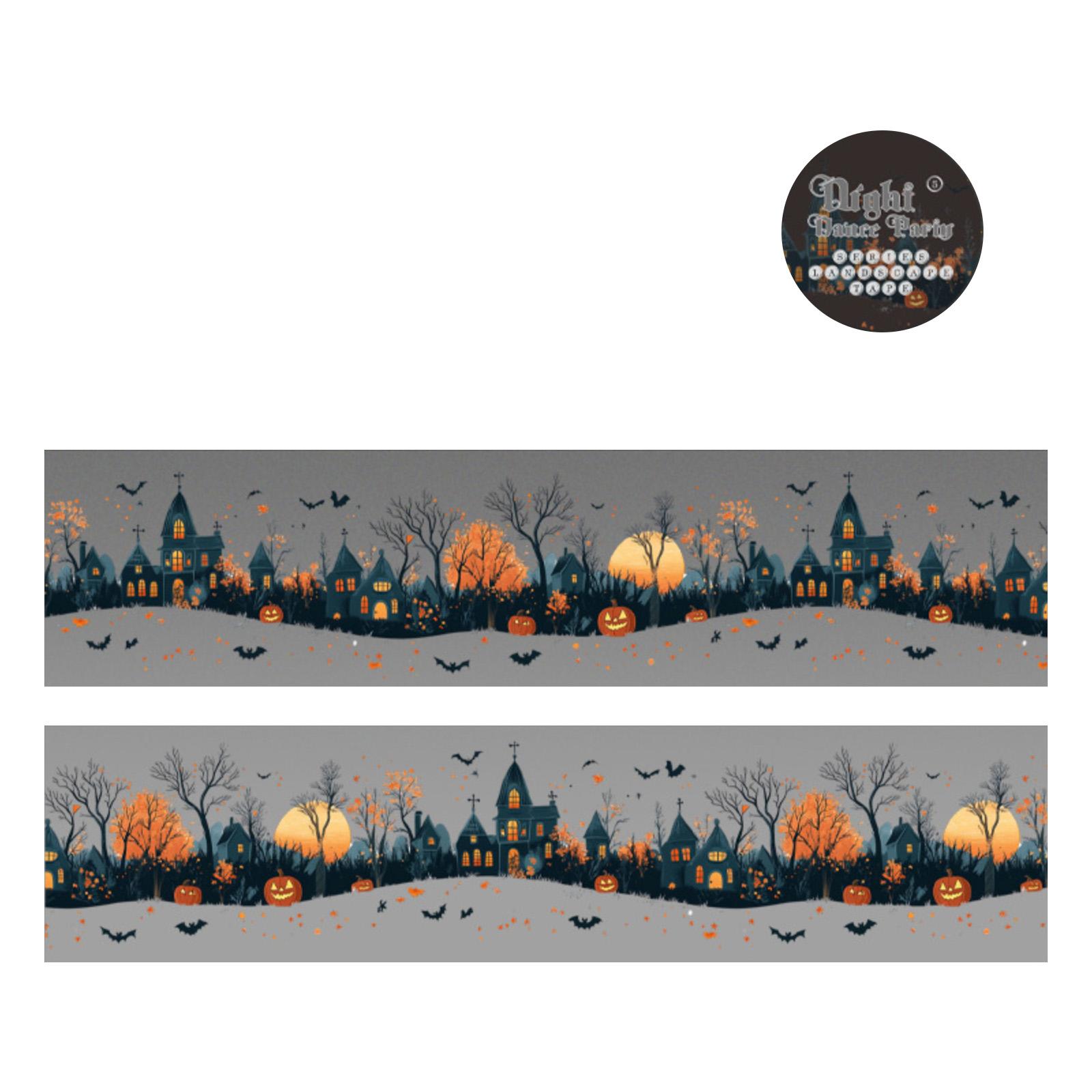 

Набор ПЭТ-лент Midnight Masquerade - 6 лент на тему Хэллоуина в темных тонах для украшения журналов и готического скрапбукинга One Size