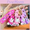 Adorable Cartoon Pochacco Keychain Plush Doll Cute Bag Charm Gift Colorful Rubber Material