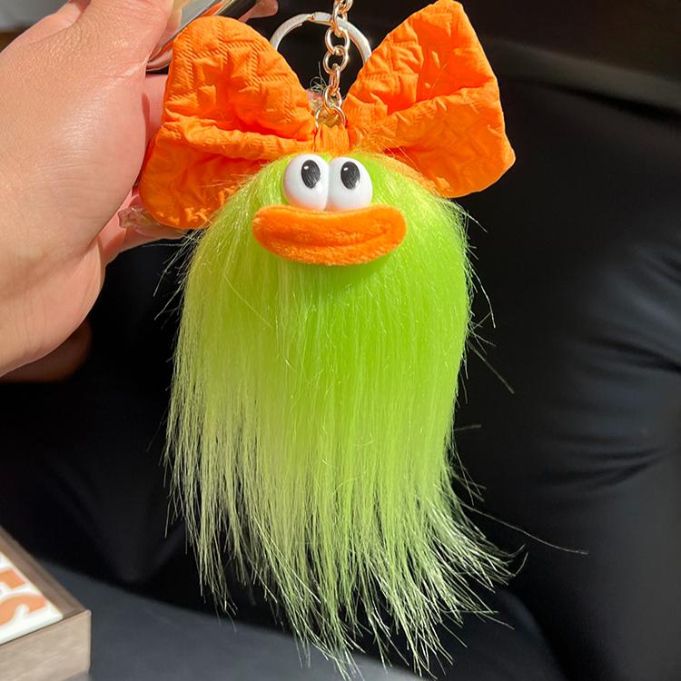 Urocze Dudu Lips Długie Włosy Dziwne Brzydkie Urocze Zabawne Kreskówkowe Lalki Brelok Wisiorek Spersonalizowana Pluszowa Lalka Wisiorek do Torby