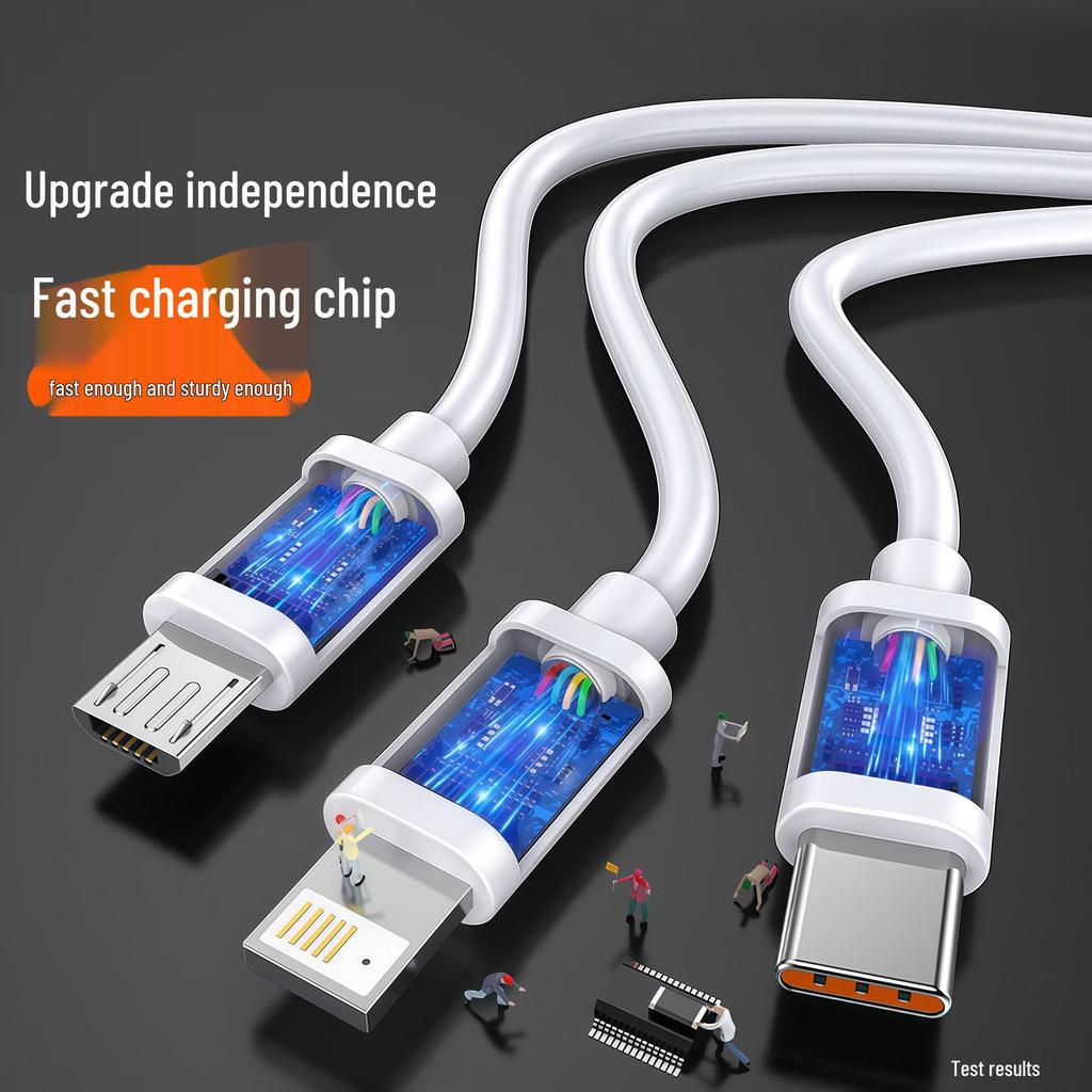 66W Charger Set for Apple & Android: 17-Port Head & 3-in-1 Fast Charging Cable, 3C Certified