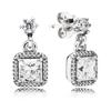 Neue 925 Sterling Silber Mode Ohrring Rose Klassische Zeitlose Eleganz Leuchtende Ohrring Mit Kristall Für Frauen Schmuck Geschenk